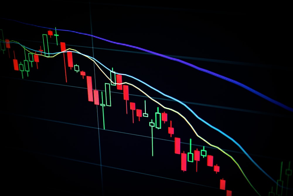 Market data screens at a trading desk